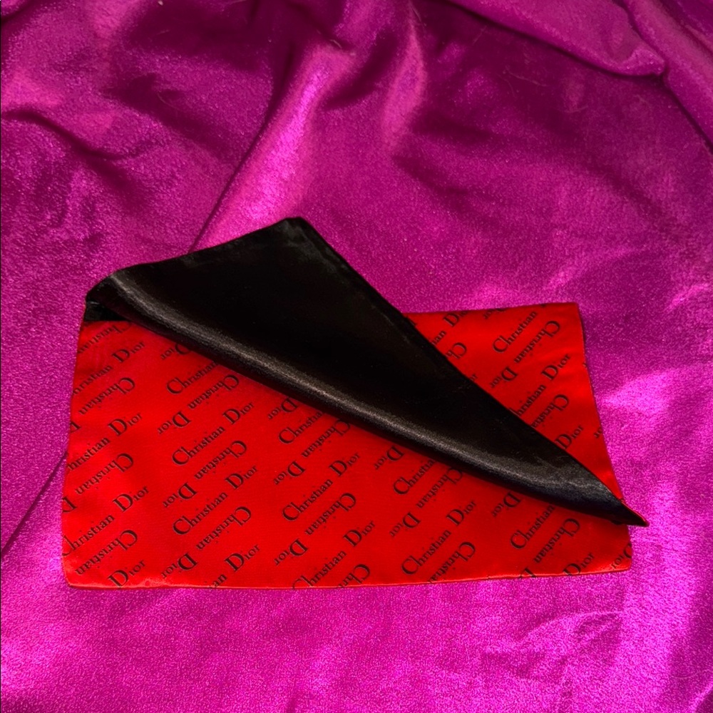 Christian Dior Red and Black Pouch